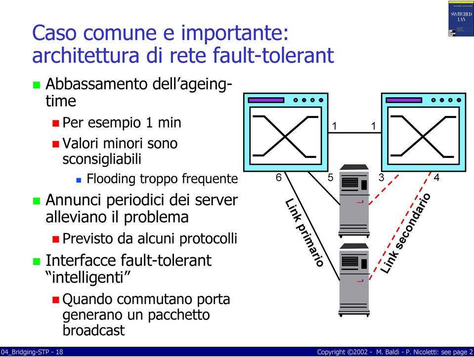 Previsto da alcuni protocolli Interfacce fault-tolerant intelligenti Quando commutano porta generano un