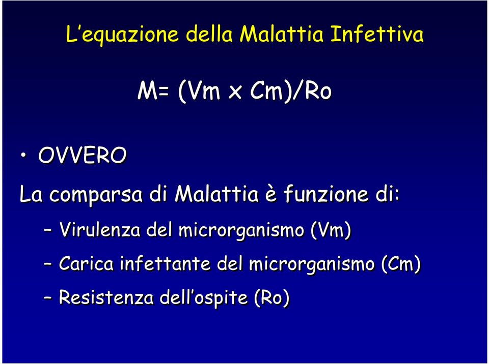 di: Virulenza del microrganismo (Vm) Carica