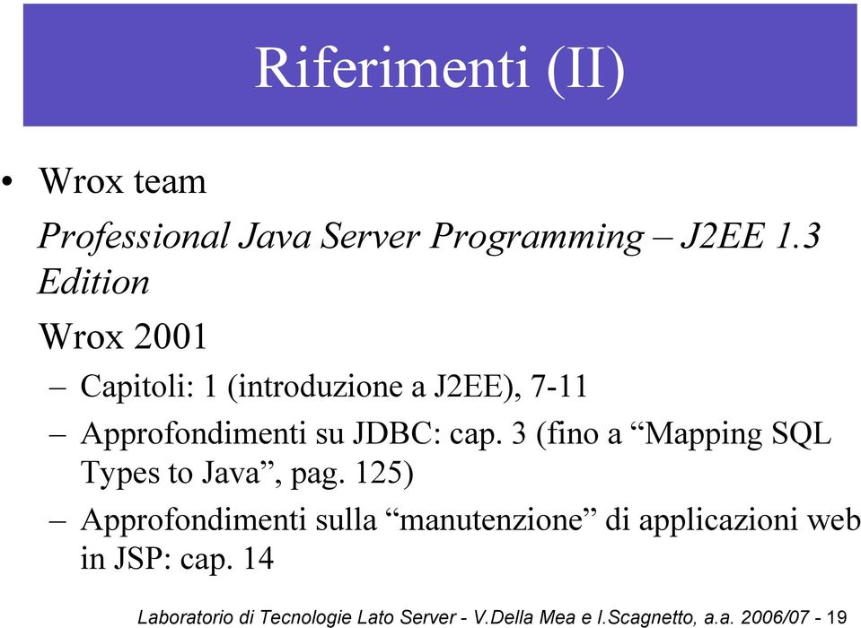 3 (fino a Mapping SQL Types to Java, pag.
