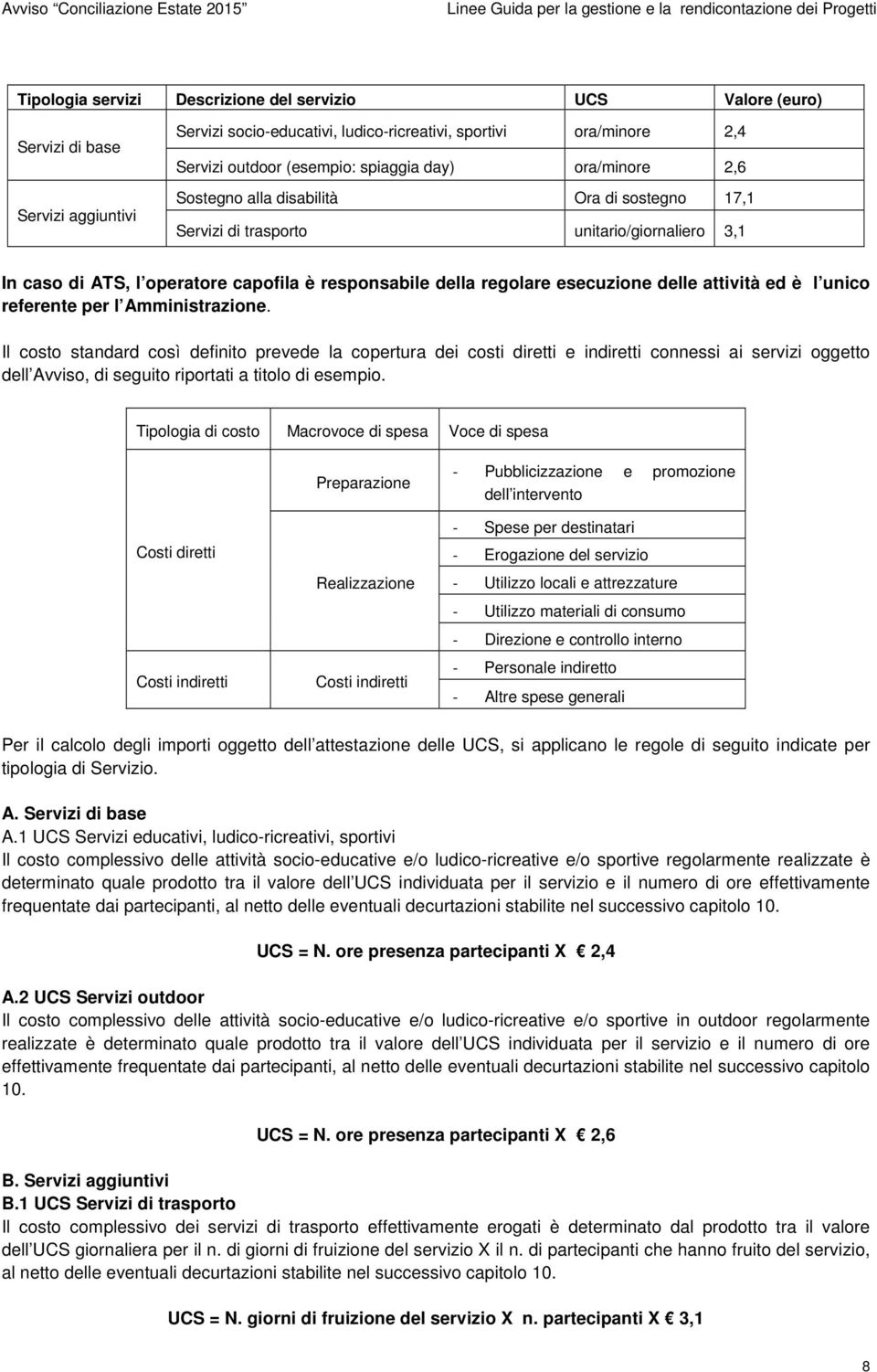 attività ed è l unico referente per l Amministrazione.