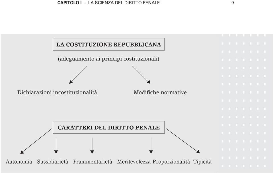 incostituzionalità Modifiche normative CARATTERI DEL DIRITTO PENALE