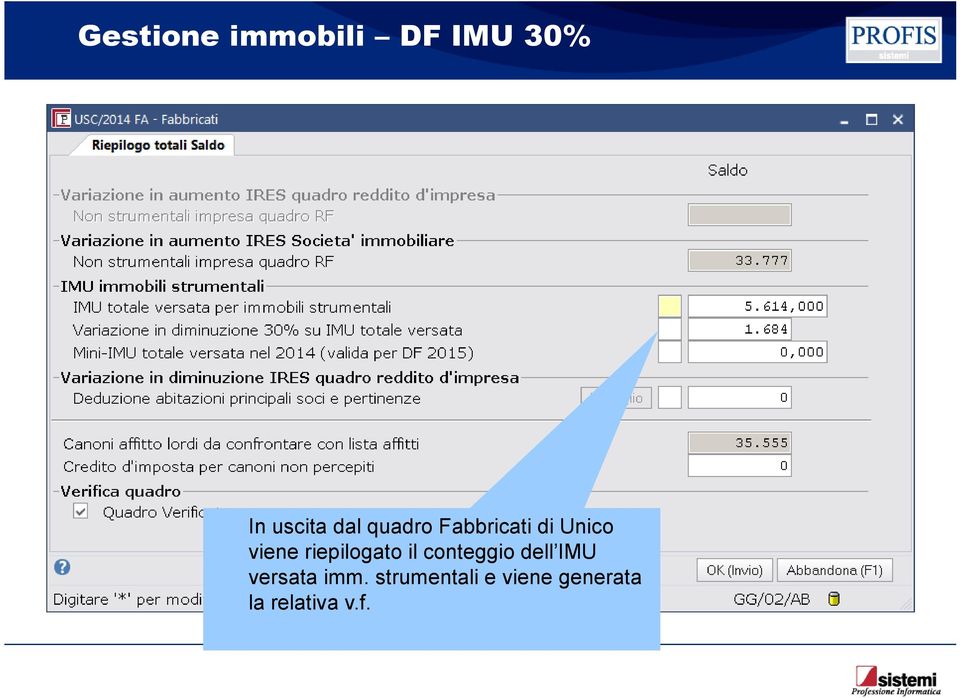 riepilogato il conteggio dell IMU versata