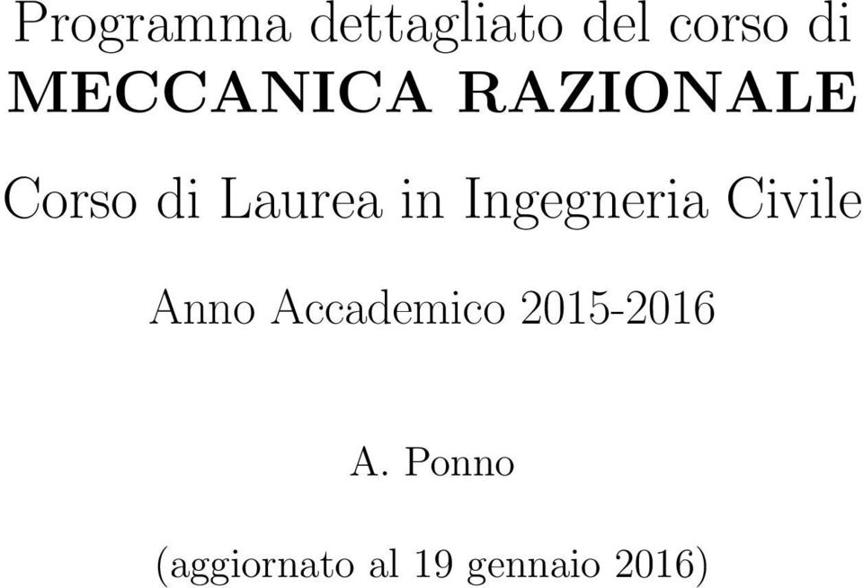 Ingegneria Civile Anno Accademico