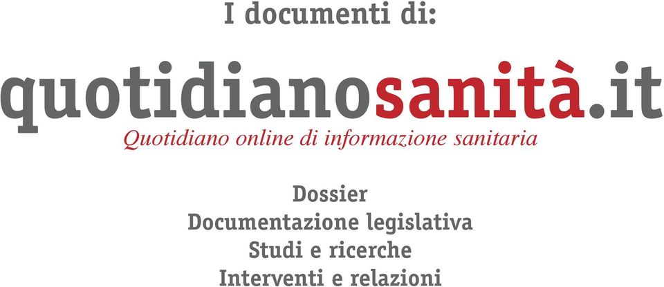 sanitaria Dossier Documentazione