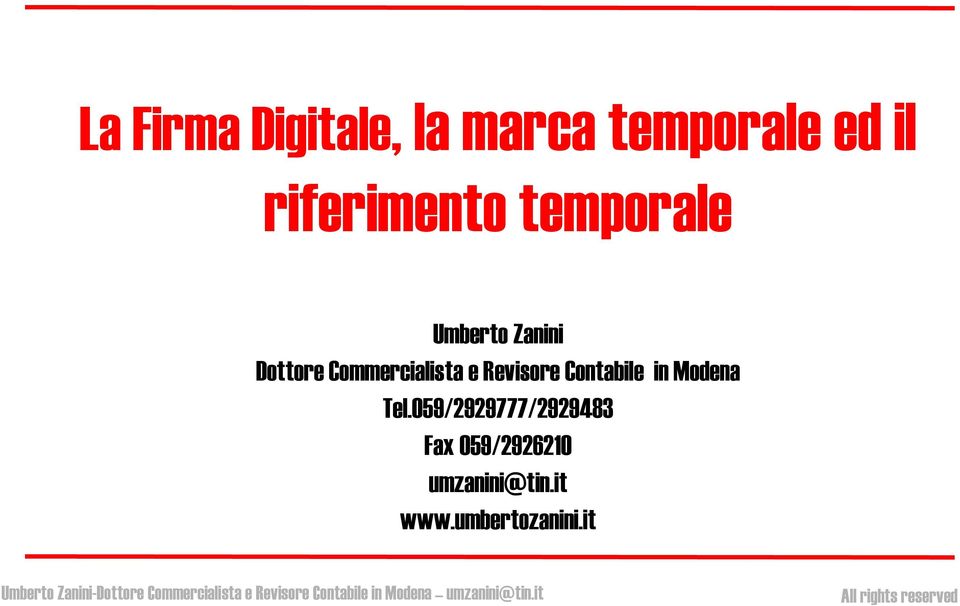 Commercialista e Revisore Contabile in Modena Tel.