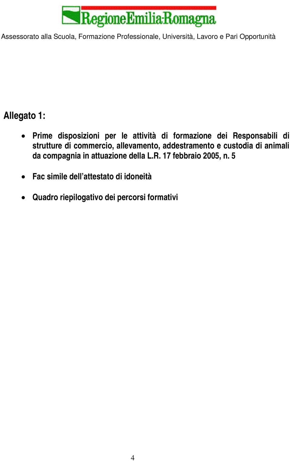 commercio, allevamento, addestramento e custodia di animali da compagnia in attuazione della L.R.