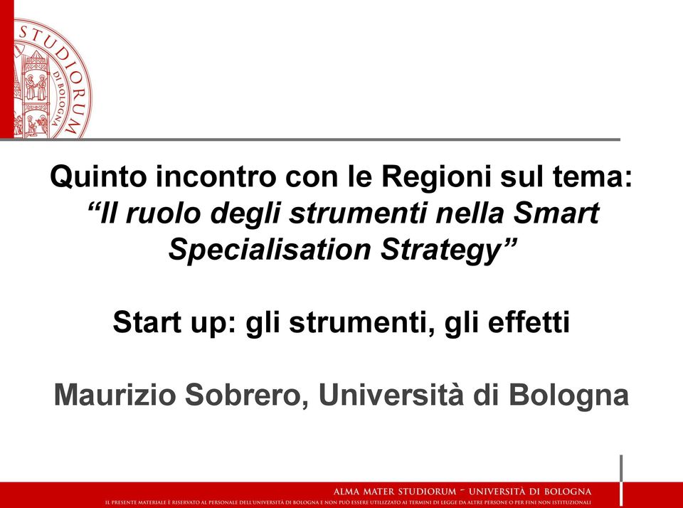 Specialisation Strategy Start up: gli