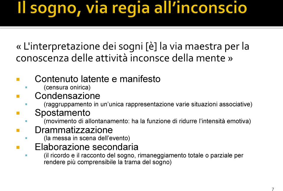 (raggruppamento in un unica rappresentazione varie situazioni associative)! Spostamento!