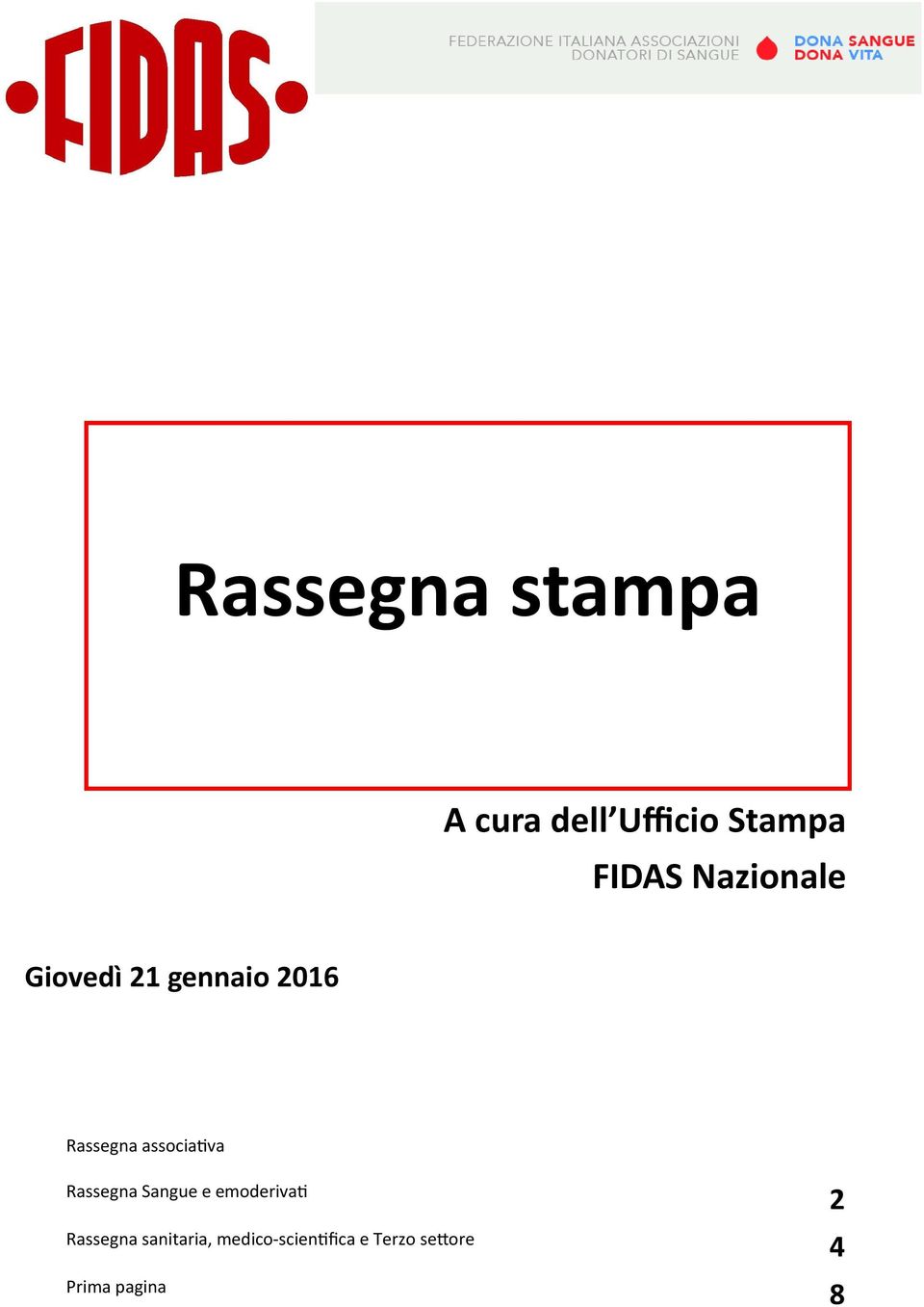 associativa Rassegna Sangue e emoderivati 2