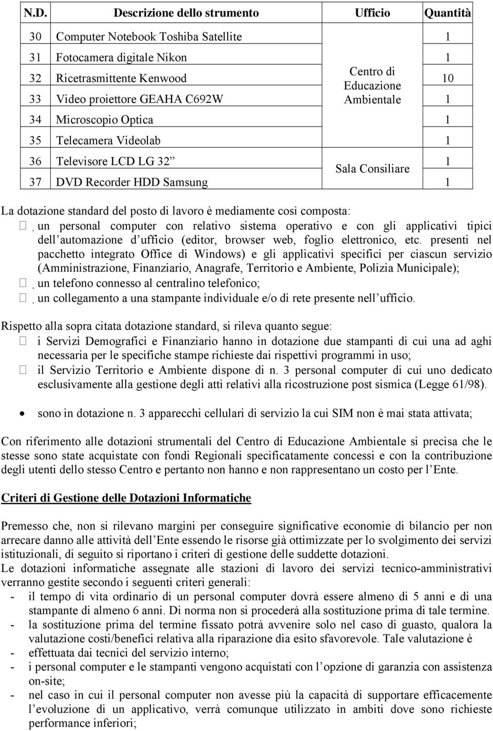 personal computer con relativo sistema operativo e con gli applicativi tipici dell automazione d ufficio (editor, browser web, foglio elettronico, etc.