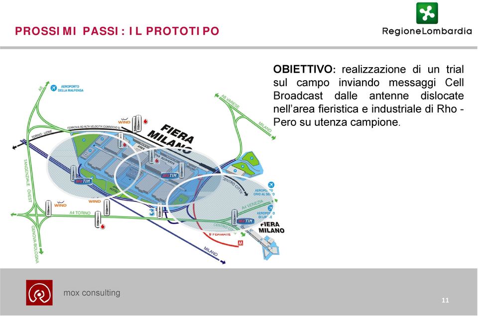 messaggi Cell Broadcast dalle antenne dislocate