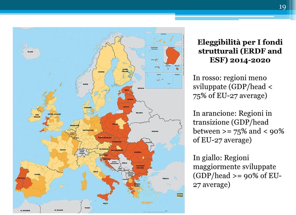 Regioni in transizione (GDP/head between >= 75% and < 90% of EU-27 average)