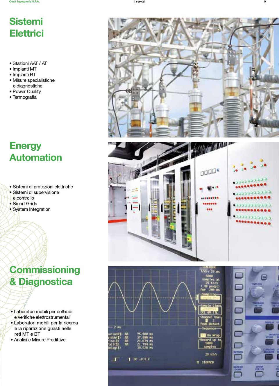 Quality Termografia Energy Automation Sistemi di protezioni elettriche Sistemi di supervisione e controllo Smart