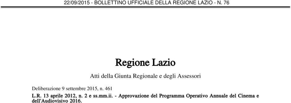 13 aprile 2012, n. 2 e ss.mm.ii.