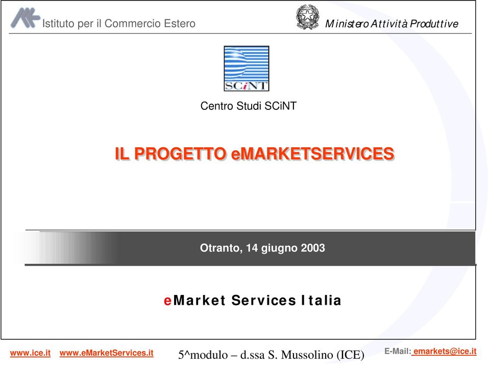 giugno 2003 emarket Services