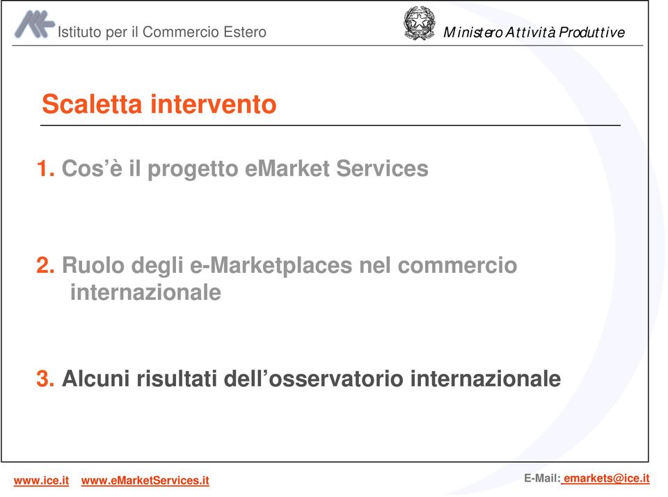 Ruolo degli e-marketplaces nel commercio