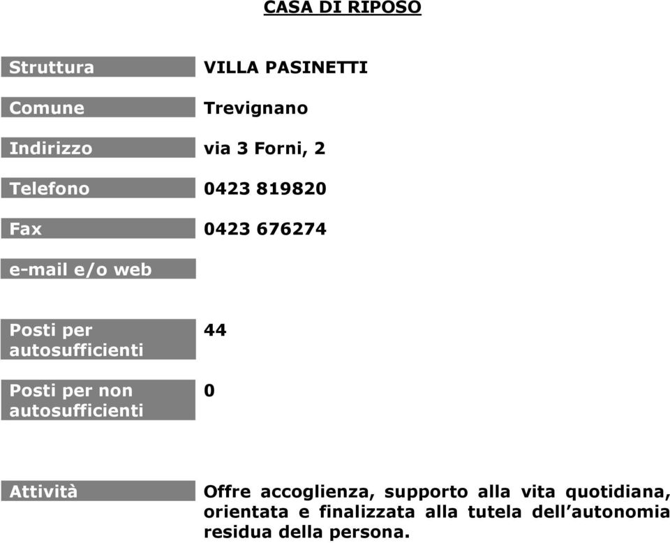 accoglienza, supporto alla vita quotidiana,