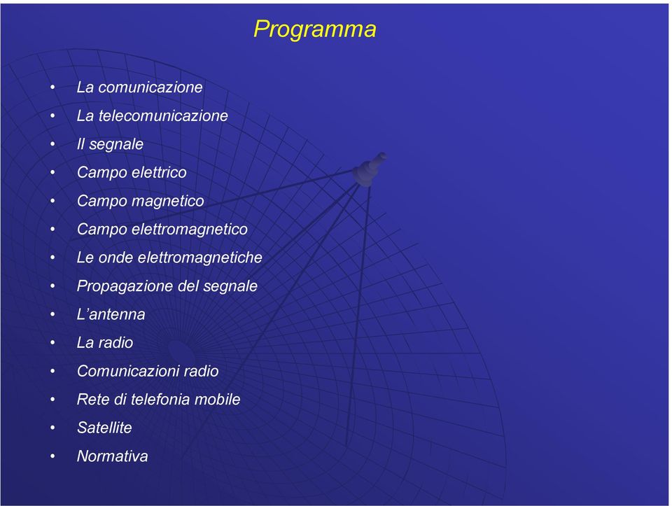 onde elettromagnetiche Propagazione del segnale L antenna La