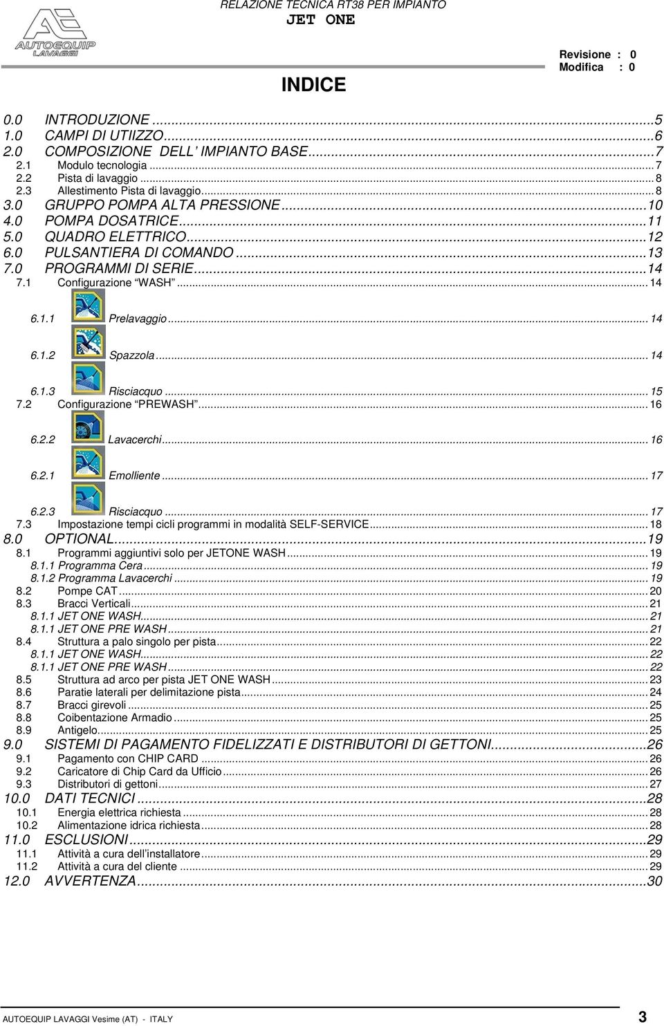 .. 14 6.1.3 Risciacquo... 15 7.2 Configurazione PREWASH... 16 6.2.2 Lavacerchi... 16 6.2.1 Emolliente... 17 6.2.3 Risciacquo... 17 7.3 Impostazione tempi cicli programmi in modalità SELF-SERVICE.