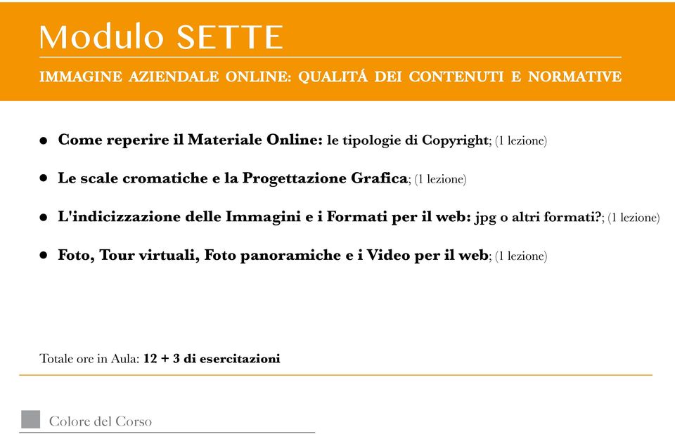 lezione) L'indicizzazione delle Immagini e i Formati per il web: jpg o altri formati?