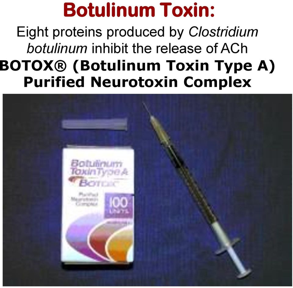 inhibit the release of ACh BOTOX