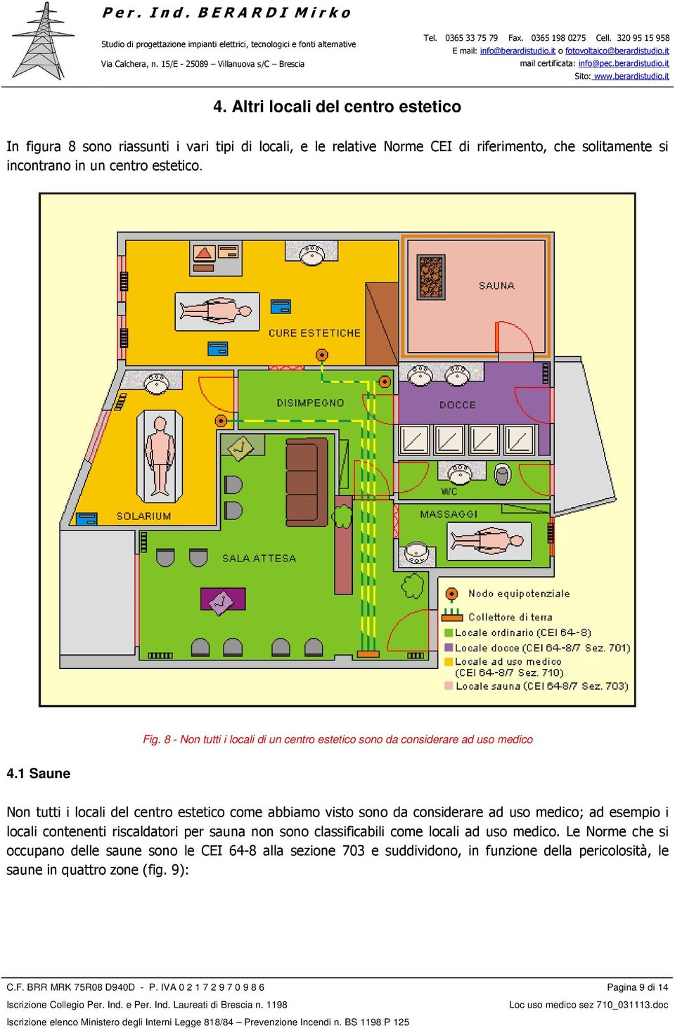 1 Saune Non tutti i locali del centro estetico come abbiamo visto sono da considerare ad uso medico; ad esempio i locali contenenti riscaldatori per sauna non sono
