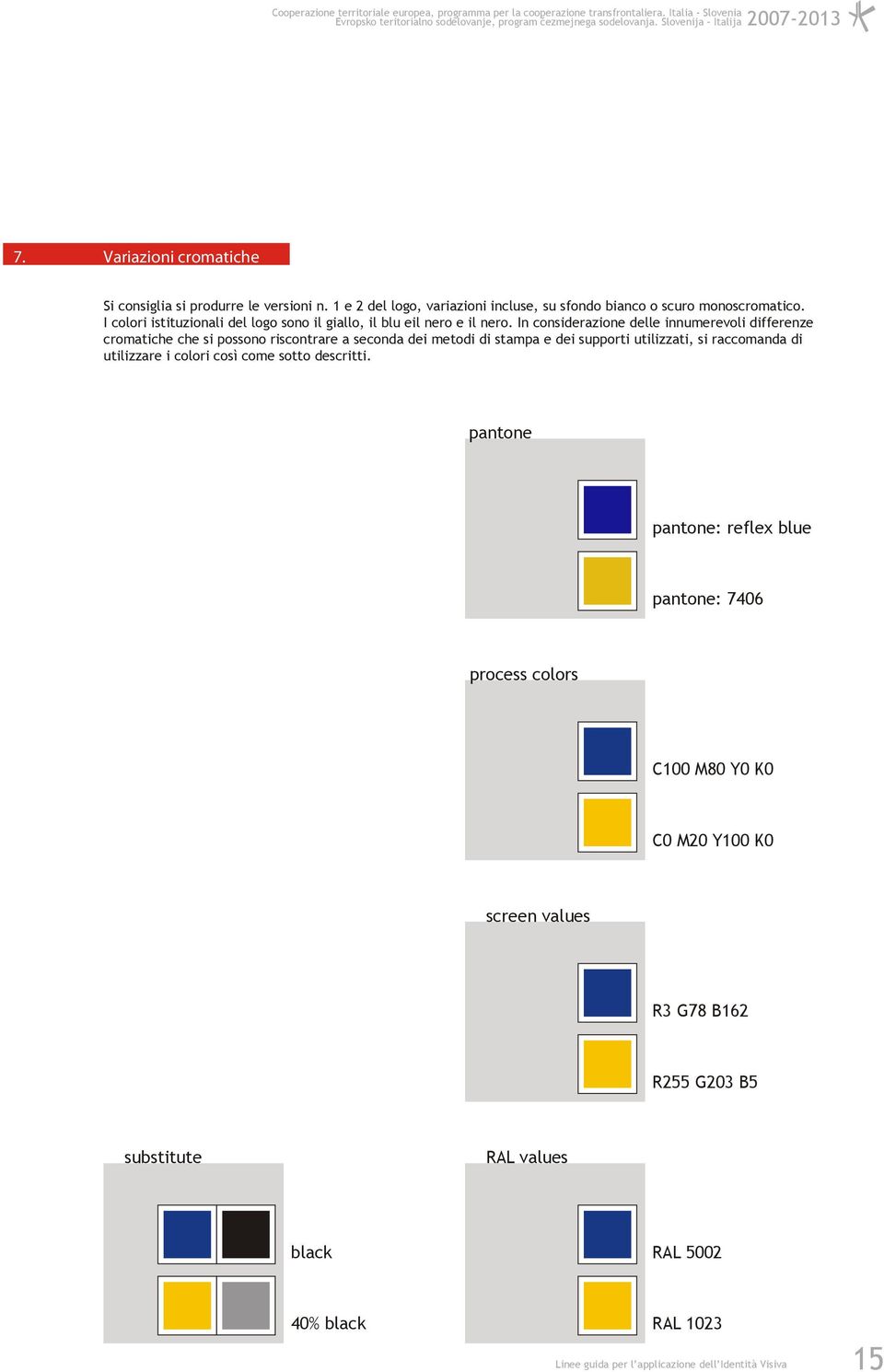 In considerazione delle innumerevoli differenze cromatiche che si possono riscontrare a seconda dei metodi di stampa e dei supporti utilizzati, si