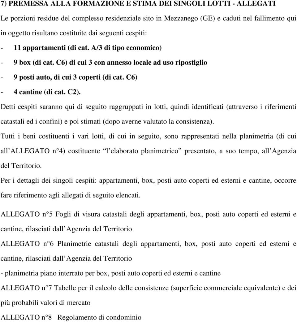 C6) - 4 cantine (di cat. C2).