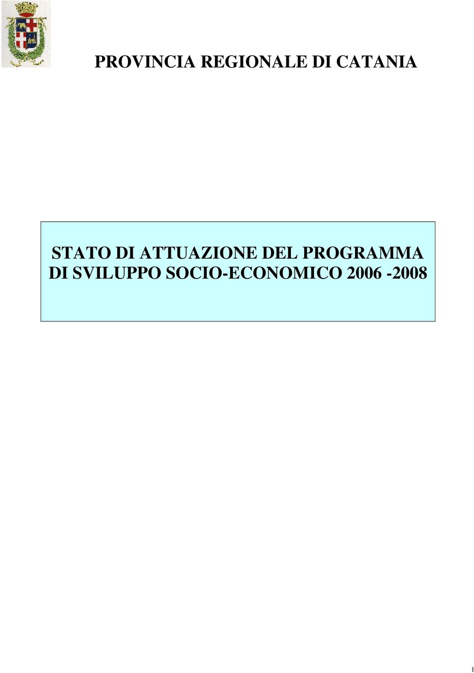 ATTUAZIONE DEL PROGRAMMA