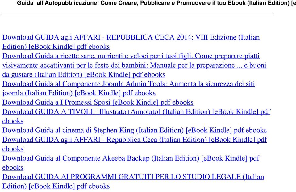 Kindle] pdf ebooks Download Guida a ricette sane, nutrienti e veloci per i tuoi figli.