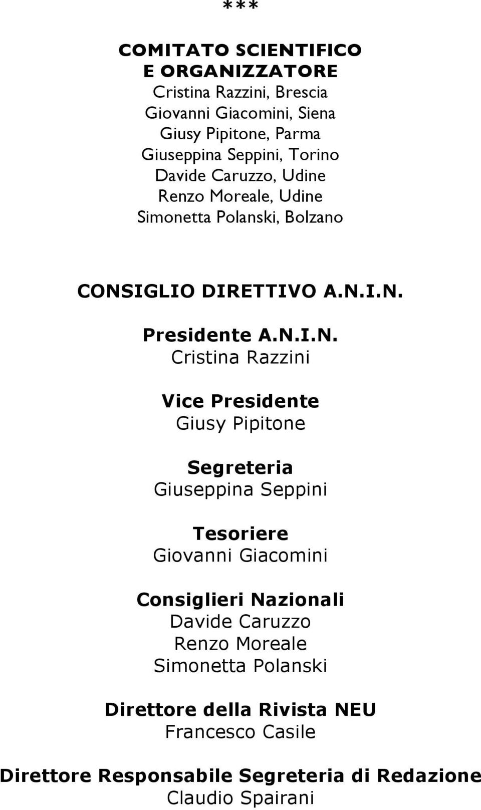 IGLIO DIRETTIVO A.N.