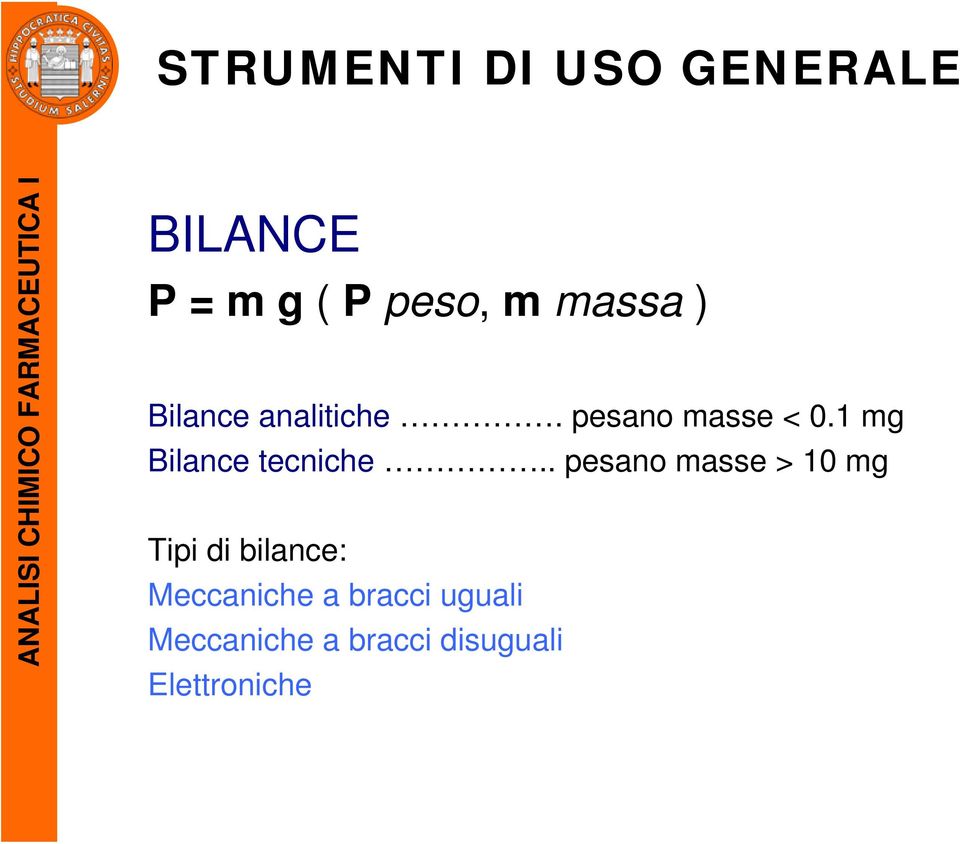 1 mg Bilance tecniche.