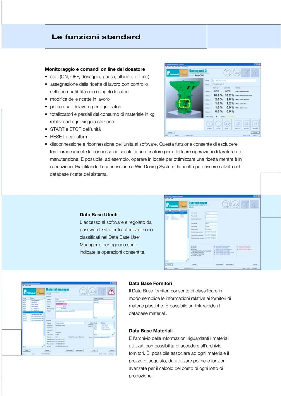 unità RESET degli allarmi disconnessione e riconnessione dell unità al software.