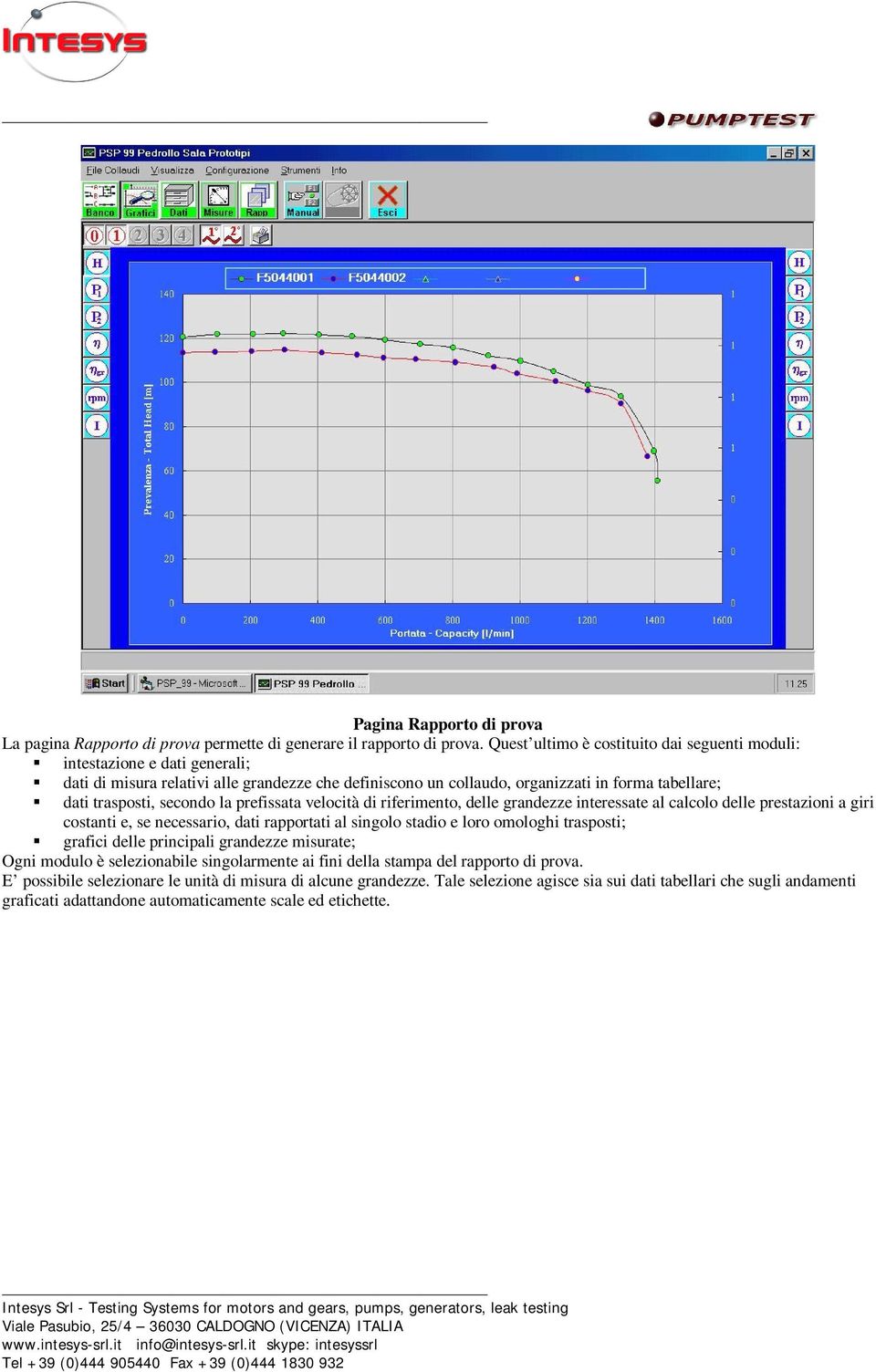 secondo la prefissata velocità di riferimento, delle grandezze interessate al calcolo delle prestazioni a giri costanti e, se necessario, dati rapportati al singolo stadio e loro omologhi trasposti;