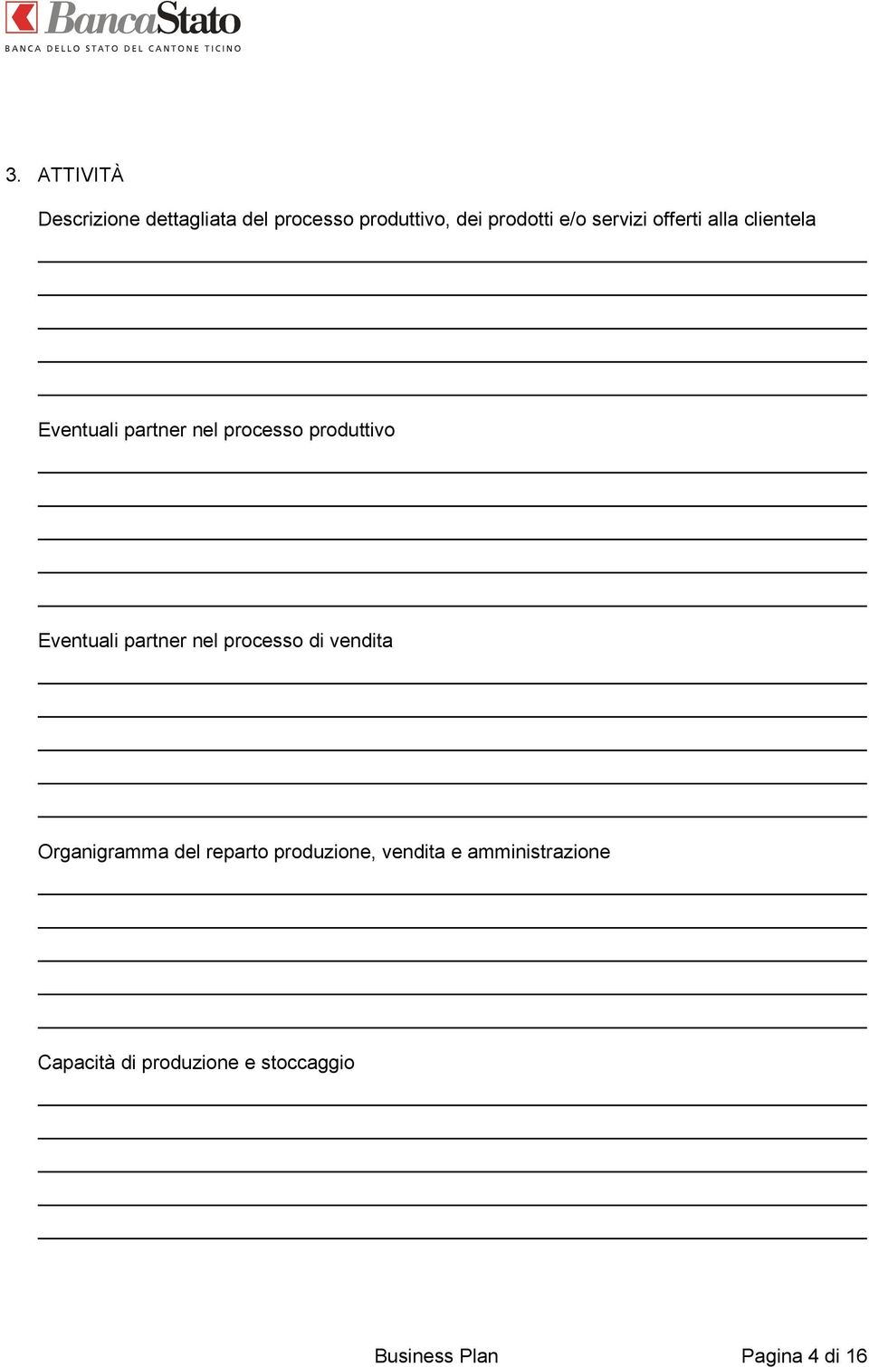 Eventuali partner nel processo di vendita Organigramma del reparto produzione,