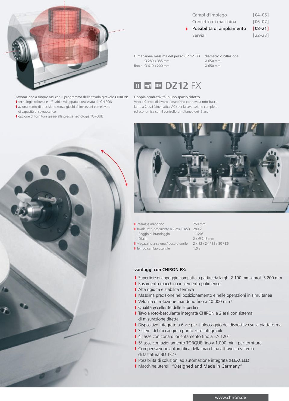 precisione senza giochi di inversioni con elevata di capacità di sovraccarico I opzione di tornitura grazie alla precisa tecnologia TORQUE Doppia produttività in uno spazio ridotto Veloce Centro di