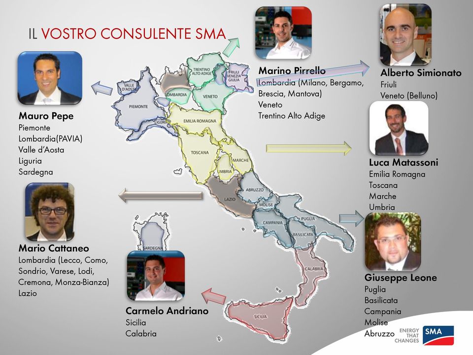 Luca Matassoni Emilia Romagna Toscana Marche Umbria Mario Cattaneo Lombardia (Lecco, Como, Sondrio, Varese, Lodi,