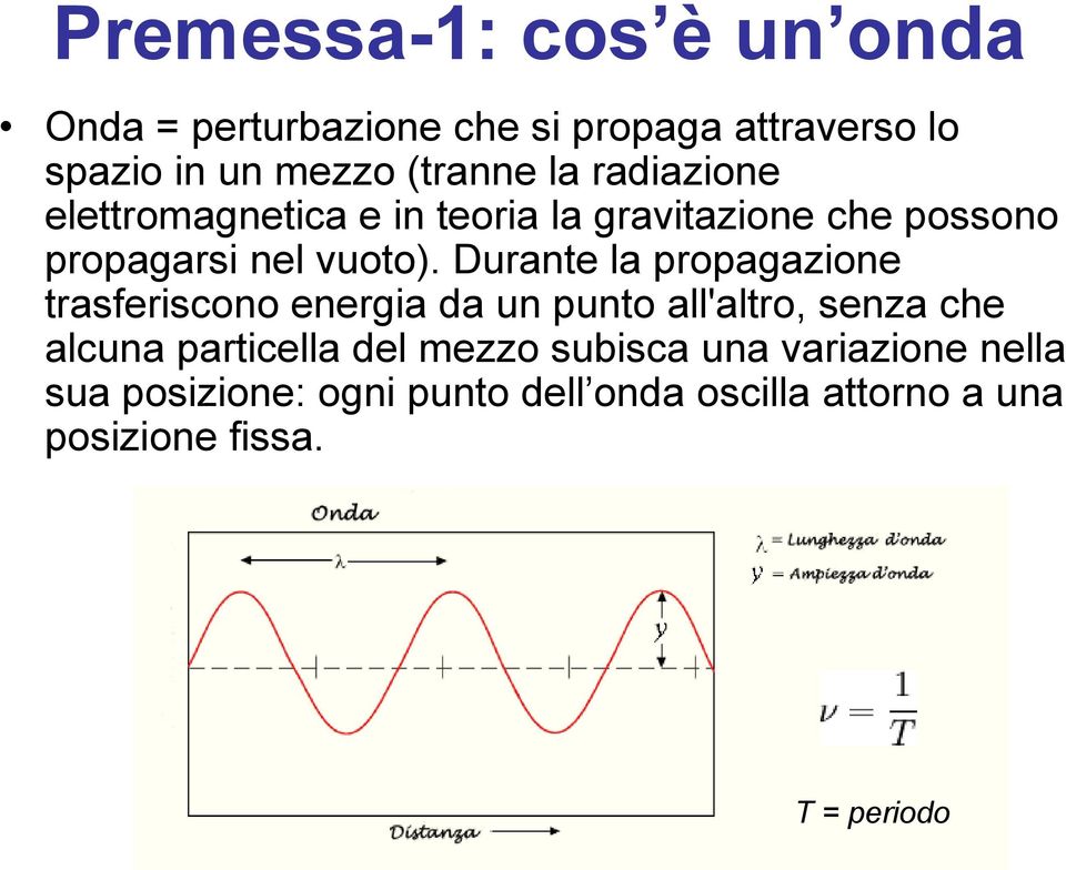 Durante la propagazione trasferiscono energia da un punto all'altro, senza che alcuna particella del