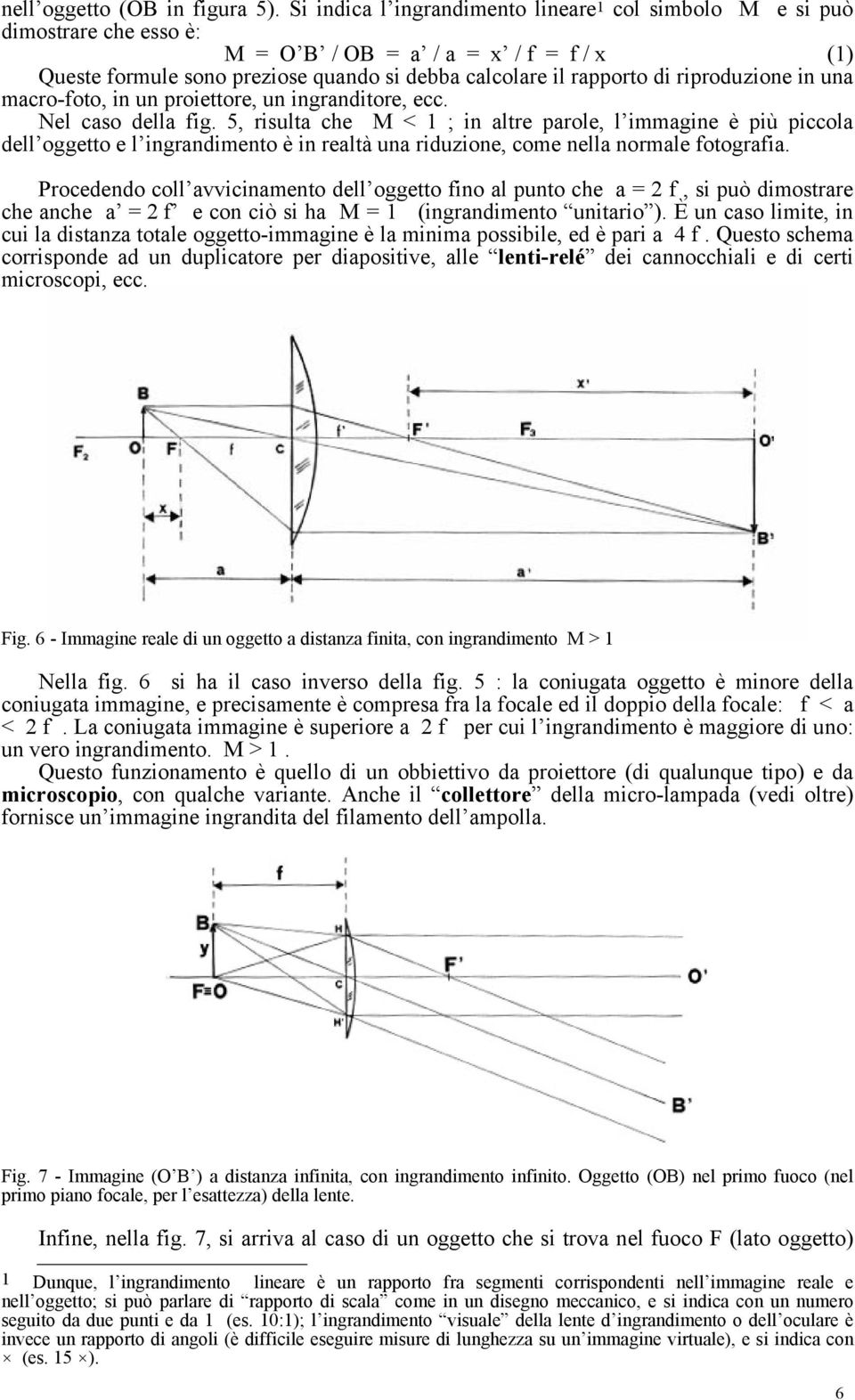 riproduzione in una macro-foto, in un proiettore, un ingranditore, ecc. Nel caso della fig.
