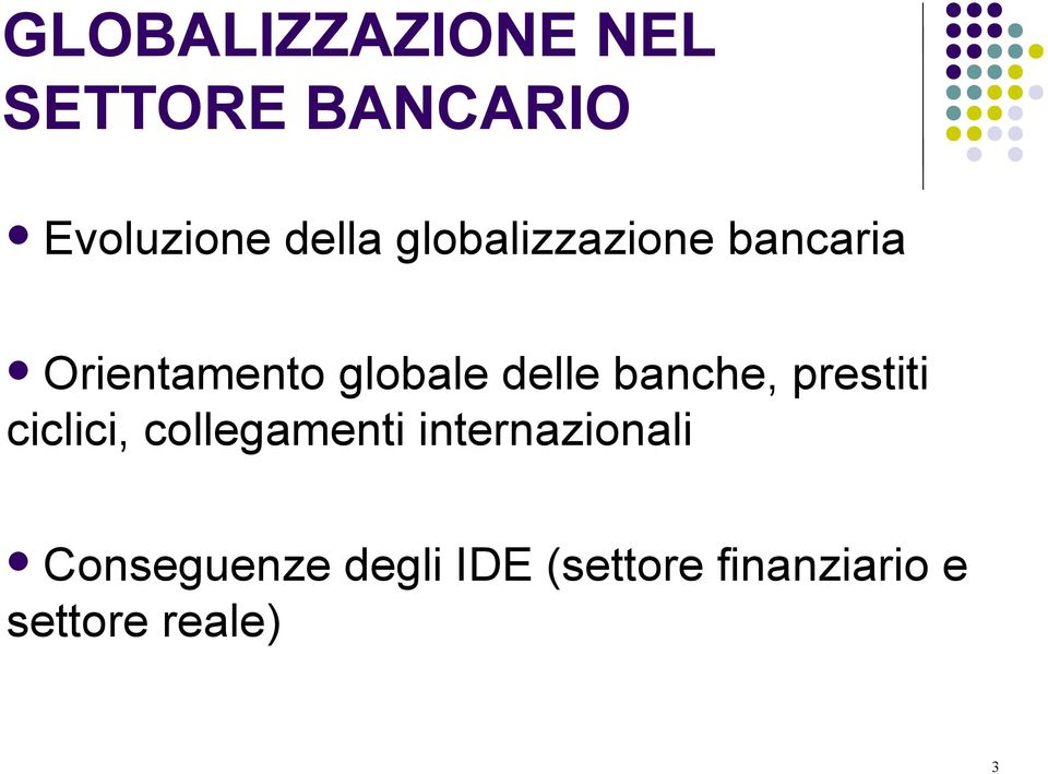 banche, prestiti ciclici, collegamenti internazionali