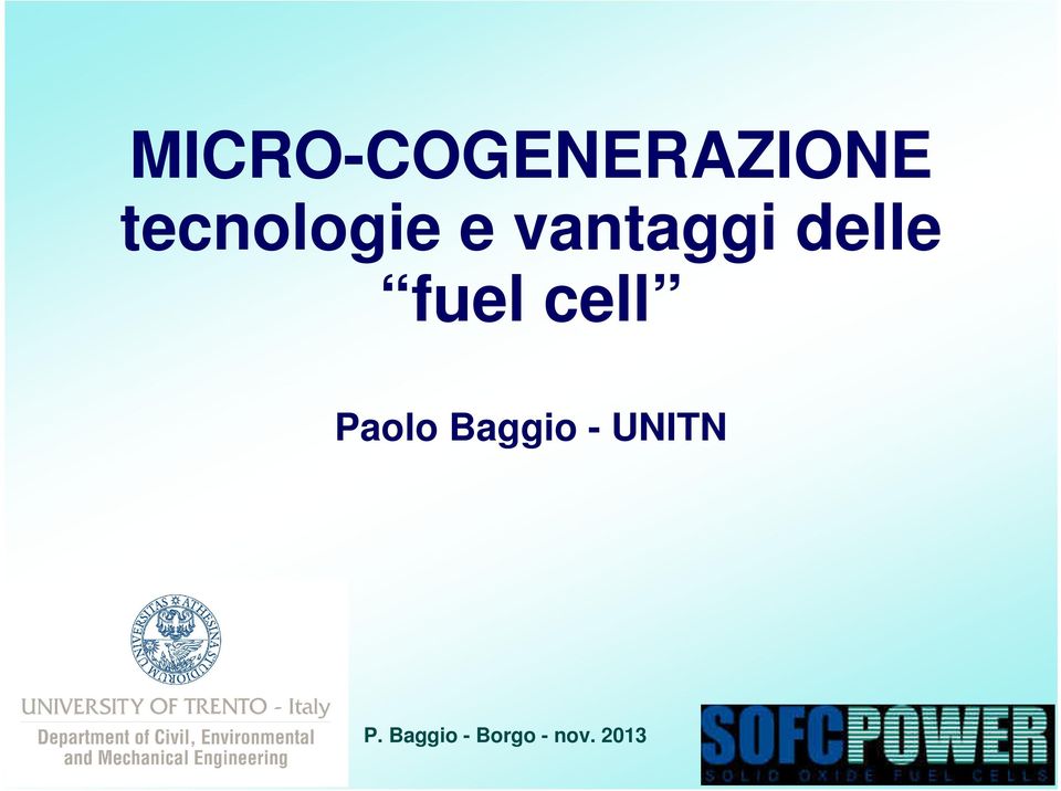 fuel cell Paolo Baggio -