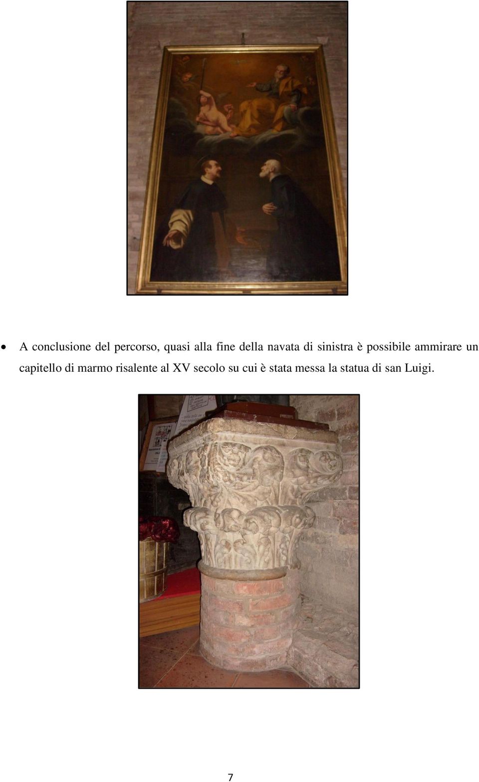 un capitello di marmo risalente al XV secolo