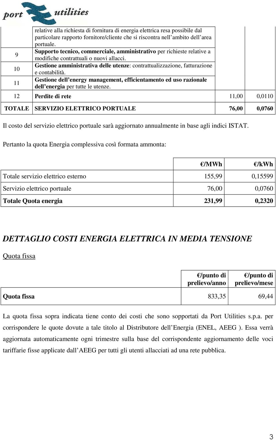 Gestione dell energy management, efficientamento ed uso razionale dell energia per tutte le utenze.