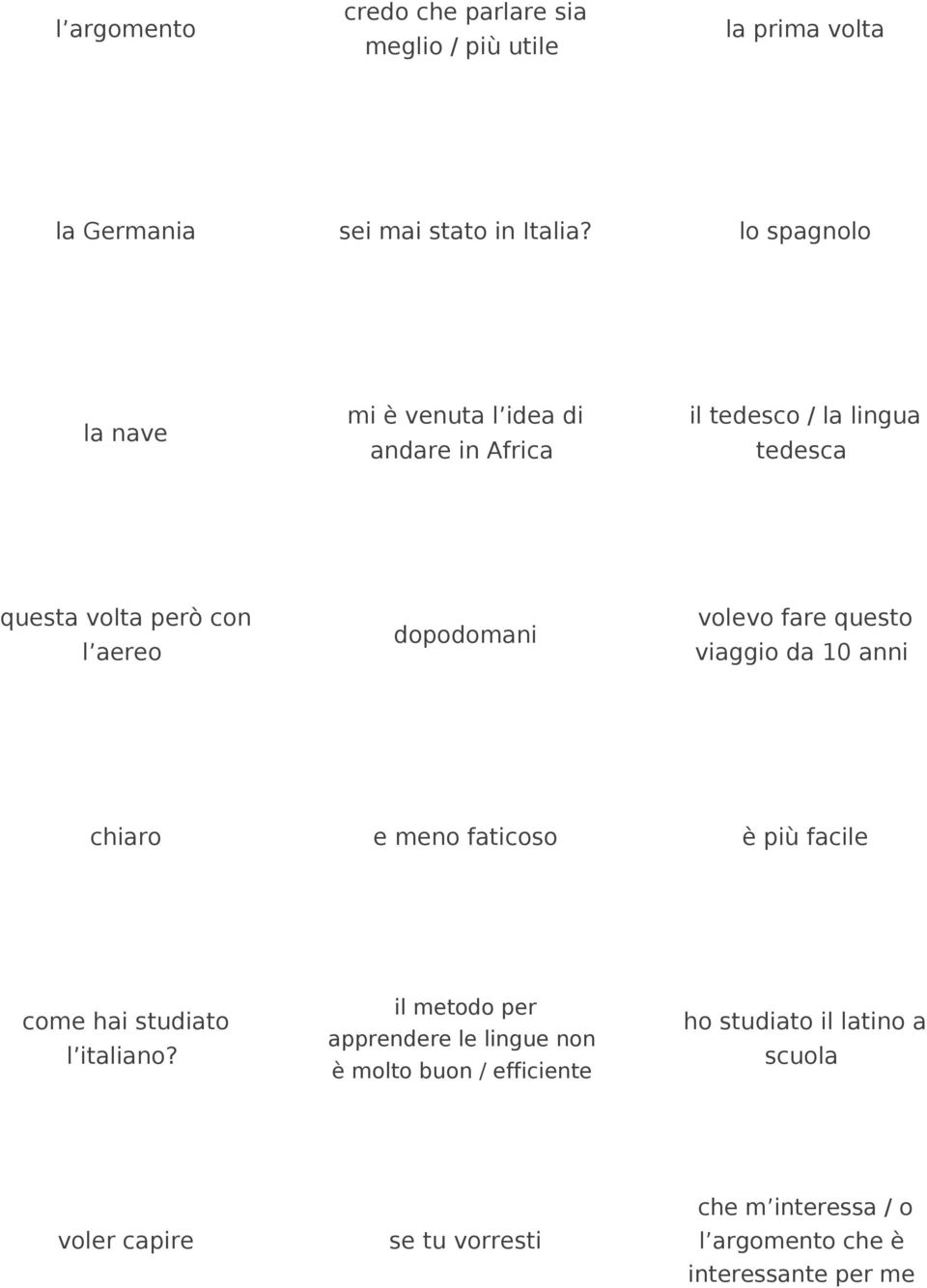 volevo fare questo viaggio da 10 anni chiaro e meno faticoso è più facile come hai studiato l italiano?