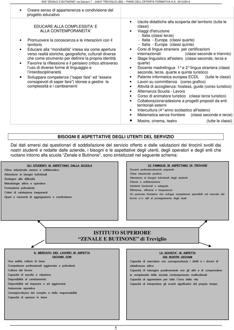 diverse forme di linguaggio e l interdisciplinarietà Sviluppare competenze ( saper fare ed essere consapevoli di saper fare ) idonee a gestire le complessità e i cambiamenti Uscite didattiche alla