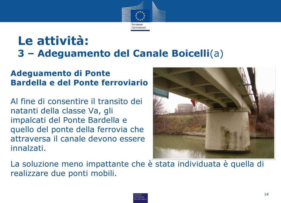 Ponte Bardella e quello del ponte della ferrovia che attraversa il canale devono essere