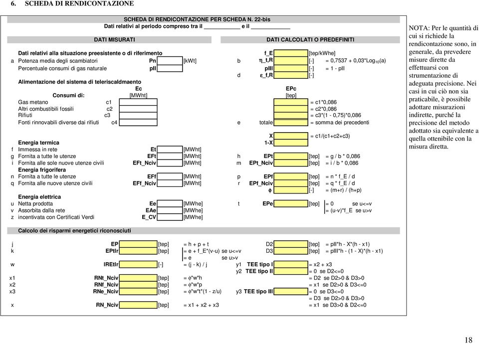 scambiatori Pn [kwt] b η_t,r #NUM! [-] = 0,7537 + 0,03*Log 10 (a) Percentuale consumi di gas naturale pii piii 100% [-] = 1 - pii d ε_f,r #NUM!