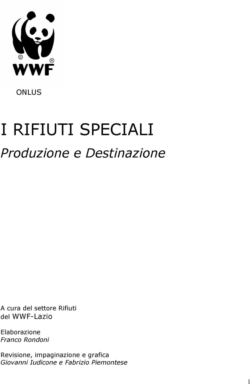 WWF-Lazio Elaborazione Franco Rondoni Revisione,
