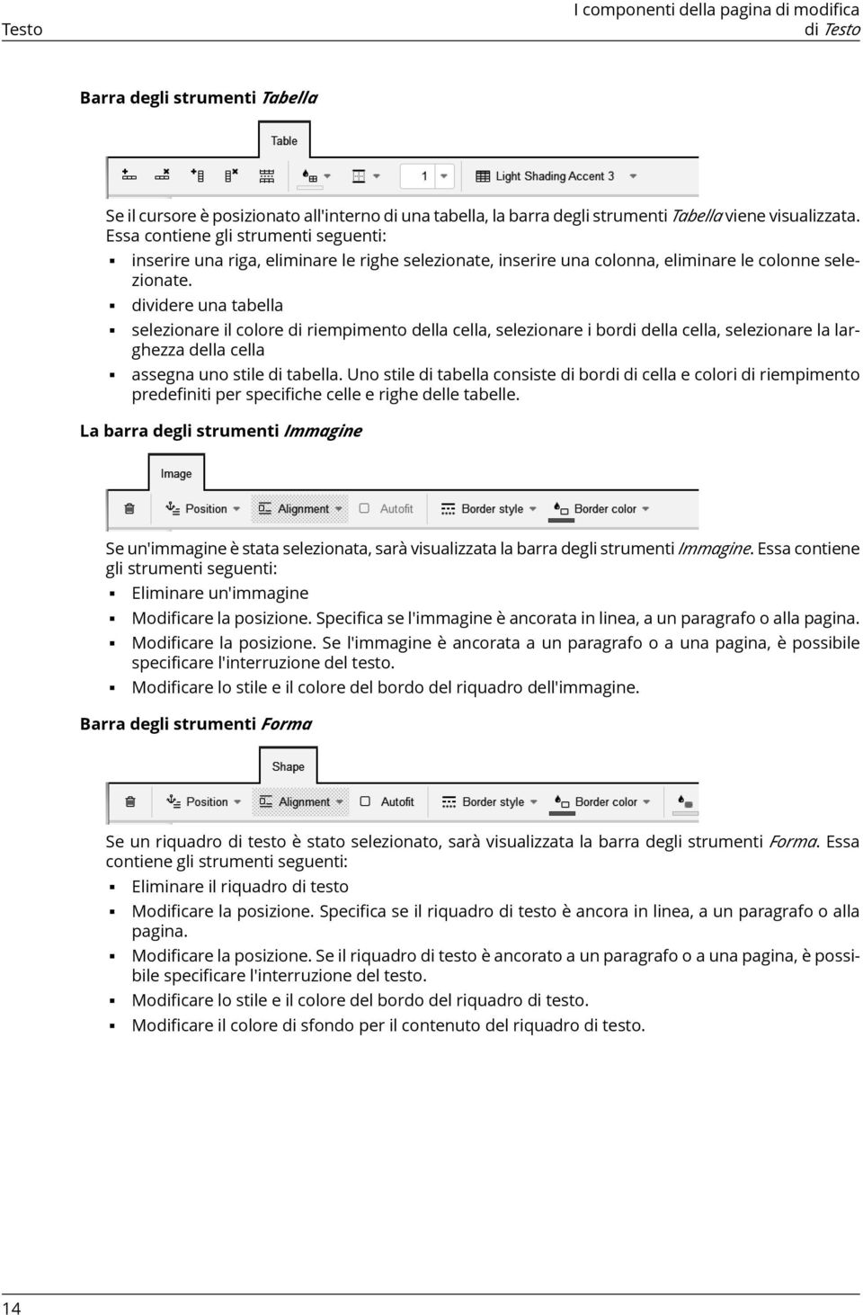 dividere una tabella selezionare il colore di riempimento della cella, selezionare i bordi della cella, selezionare la larghezza della cella assegna uno stile di tabella.