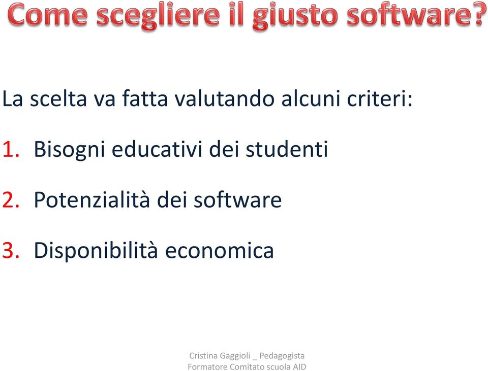 Bisogni educativi dei studenti 2.